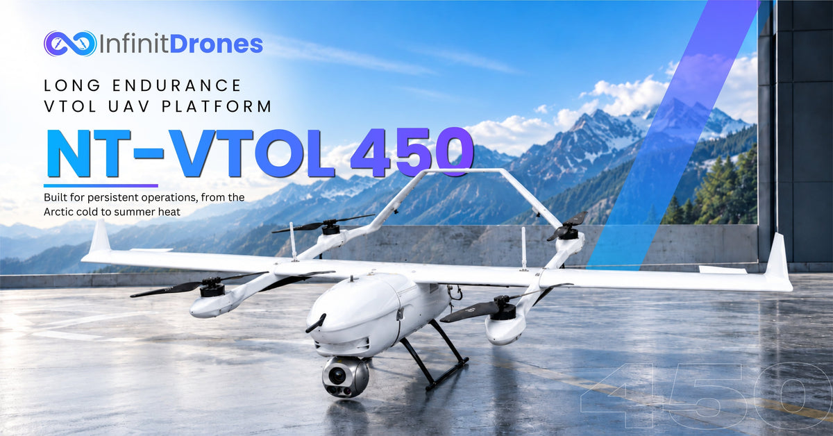 Infinit Drones Launches NT VTOL450, a Canadian-Built, Long-Endurance Electric VTOL UAV for Runway-Independent Missions